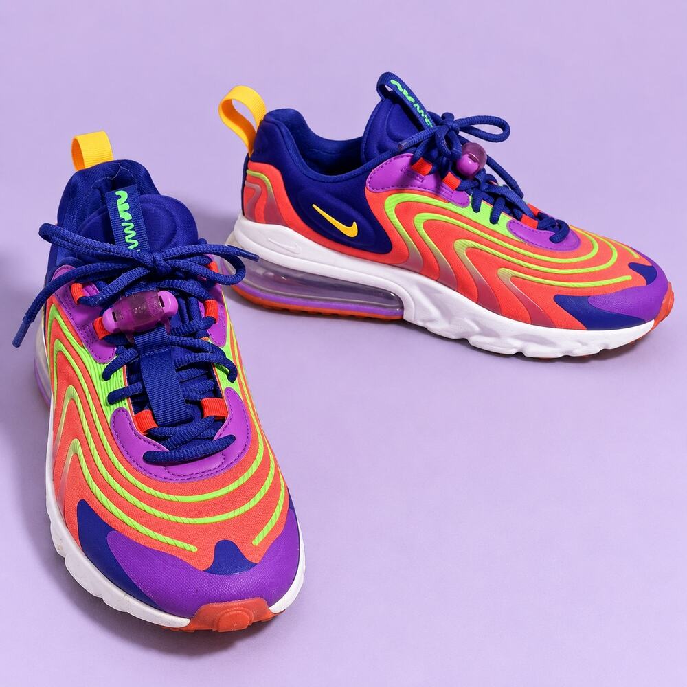 Nike Air Max 270 React ENG Laser Crimson Neon Sneakers Men’s 7.5
